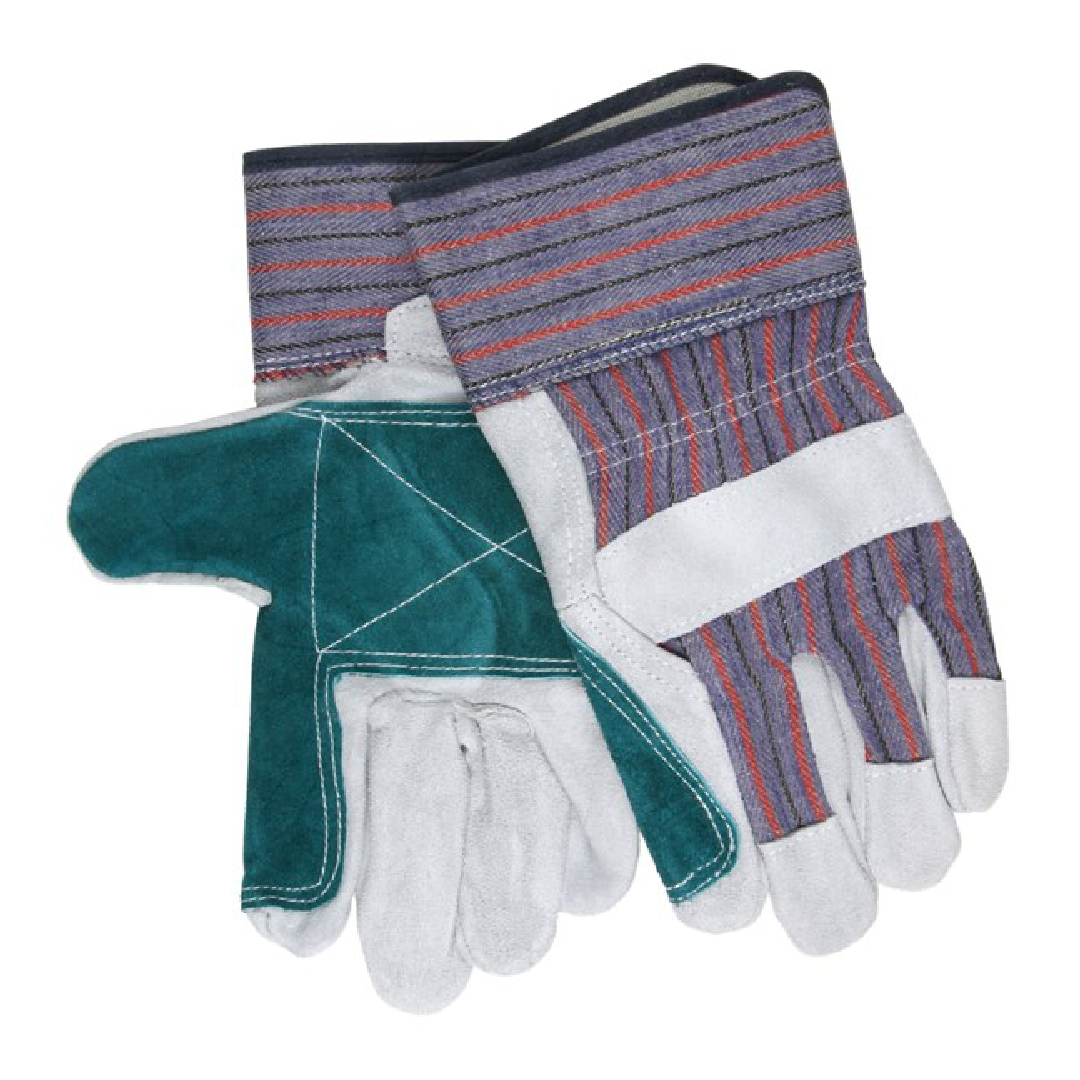SPLIT LEATHER DOUBLE PALM WORK GLOVES